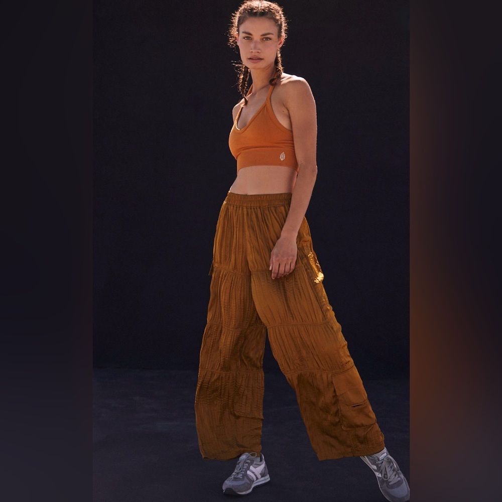 Free People So Slick Wide Leg Cargo Pants - Size Large